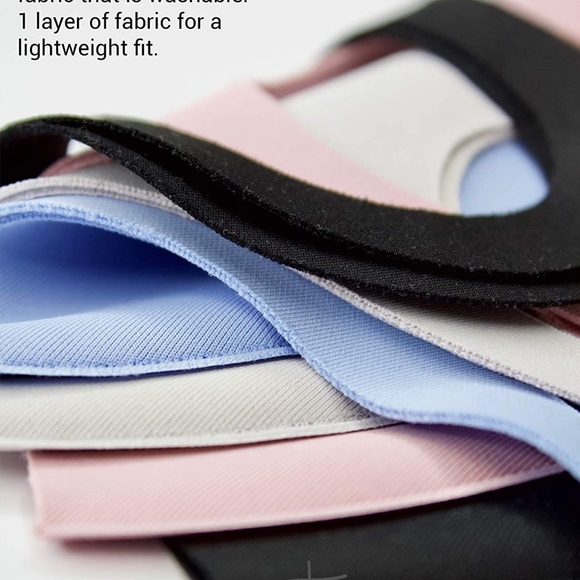 3 Face masks lightweight & breathable - pink, gray, blue - New Without Tags - Picture 6 of 6